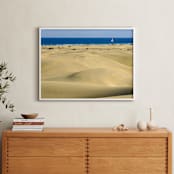 "Chasing New Horizons" - Art Print in Dune Yellow by Rasa Puzinaite - In a Room