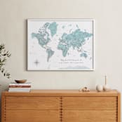 "Where I've never been world map" - Art Print in Ziggurat by Rosana Laiz Blursbyai - In a Room