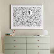 "Peek A Boo" - Art Print in Black & White by Helen H Wu - In a Room