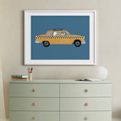 "New York" - Art Print in Taxi by Jenna Holcomb - In a Room
