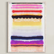 "Behind The Veil 2" - Art Print in Vibrant Cherry by HAPI ART - Framed