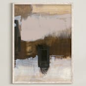 "Deserted Place Series 3" - Art Print in Earthtones by Angela Simeone - Framed
