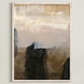 "Deserted Place Series 2" - Art Print in Earth Tones by Angela Simeone - Framed