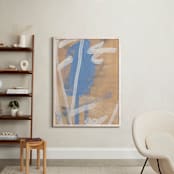 "Little Man Series 4" - Art Print in tan by Angela Simeone - In a Room