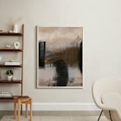 "Deserted Landscape Series 5" - Art Print in Earthtone by Angela Simeone - In a Room