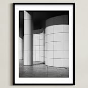 "Curves and Squares 2" - Art Print in Black & White by lulu and isabelle - Framed