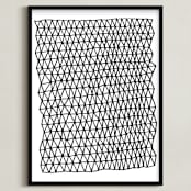 "Crocodile 1" - Art Print in Black by Jaime Derringer - Framed