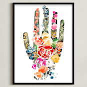 "Healer" - Art Print in Scarlet by Betty Hatchett - Framed