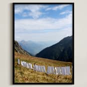 "Laundry Day #2" - Art Print in Alpine Blue Sky by CJ Kurtzman Photography - Framed