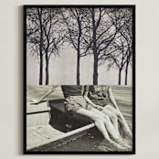 "Kindred" - Art Print in Black by Misty Hughes - Framed
