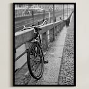 "Stopover" - Art Print in Canal Grey by Mark Kirby - Framed