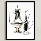 "My Grandmothers Silver" - Art Print in Black & White by Katrina Leandro - Framed