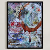 "The Stained Gesture" - Art Print in White by Misty Hughes - Framed