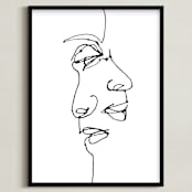 "point of view" - Art Print in charcoal black by R studio - Framed