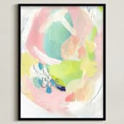 "Birthday Party." - Art Print in Funfetti Pink by Makewells - Framed