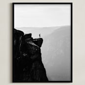 "How Small We Are" - Art Print in Deep Black by Christian Florin - Framed