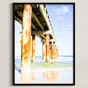 "Rusty Bridge" - Art Print in Rust red by Katrina Leandro - Framed