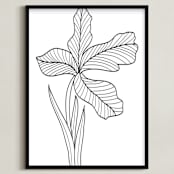 "Plant Doodle" - Art Print in black by Ramoncita - aticnomar - Framed
