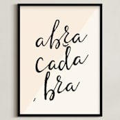 "Hocus" - Art Print in Apricot  by Marabou Design - Framed