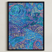 "Pastel Seas" - Art Print in Oceanic by Kanika Mathur - Framed