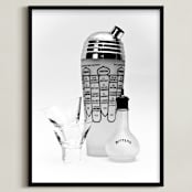 "My Grandfathers Shaker" - Art Print in Black & White by Katrina Leandro - Framed