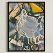 "The Definition of Series 1" - Art Print in Beautiful Blue by Angela Simeone - Framed