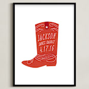 "Giddyup" - Personalized Art Print in Fireball by Olivia Raufman - Framed
