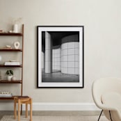 "Curves and Squares 2" - Art Print in Black & White by lulu and isabelle - In a Room