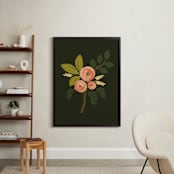 "Botanical no.1" - Art Print in Midnight by Karidy Walker - In a Room