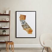 "California Flavor" - Art Print in crate wood by Susie Allen - In a Room