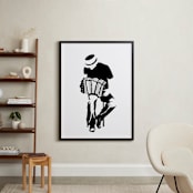 "San Telmo" - Art Print in Black by Cecilia La Mela - In a Room