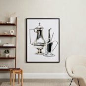 "My Grandmothers Silver" - Art Print in Black & White by Katrina Leandro - In a Room