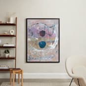 "Aerial Twain" - Art Print in Peach by Misty Hughes - In a Room