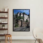 "Suburbs of Santa Teresa" - Art Print in Sky Blue by Marco Augusto Ferreira - In a Room