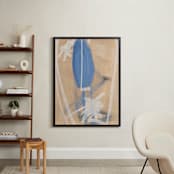 "Little Man Series 1" - Art Print in Tan by Angela Simeone - In a Room