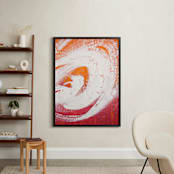 "Walking on the Sun" - Art Print in Sunny Orange by Stacy Kron - In a Room