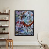"The Stained Gesture" - Art Print in White by Misty Hughes - In a Room