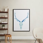 "Antlered " - Art Print in Sea by Lily Hanna - In a Room