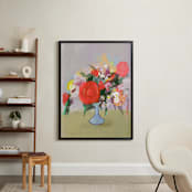 "Floral Still Number 2" - Art Print in Red Rose by Amy Moen - In a Room
