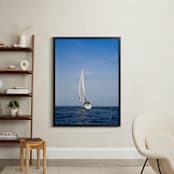 "Sunday Rest" - Art Print in Ocean Blue by Hannah Graham - In a Room