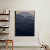 "At Home in the Mountains" - Art Print in Dusk by Dawn Jasper - In a Room