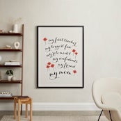 "My Best Friend, My Mom" - Art Print in Poppy by Sandra Picco Design - In a Room