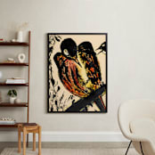 "The Watcher" - Art Print in Watcher Orange by Stuart Heir - In a Room