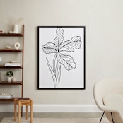 "Plant Doodle" - Art Print in black by Ramoncita - aticnomar - In a Room