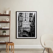 "Bradbury Building" - Art Print in Black and White by Jennifer Morehead - In a Room