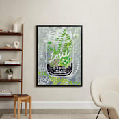 "'Love Grows Here'" - Art Print in Sunlit Granite by Ming Platt - In a Room