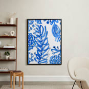 "floral" - Art Print in Vintage Blue by CAROLINA LEONI - In a Room