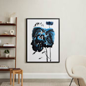 "Blue Lillies" - Art Print in Lilly Blue by Stuart Heir - In a Room