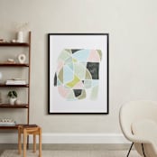 "Pathways" - Art Print in Celery by Kelly Nasuta - In a Room