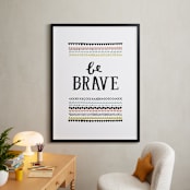 "Be Brave" - Art Print in Chartruese by Kelly Nasuta - In a Room